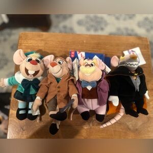 The Great Mouse Detective 8” Beanie Set - Colorful Character Collection